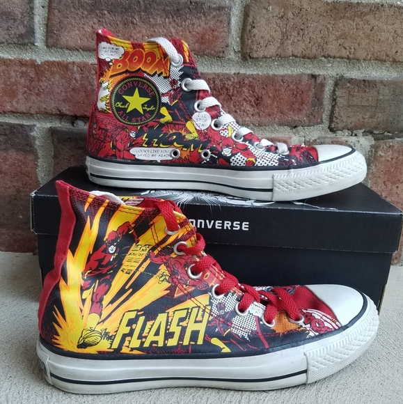 dc comic flash converse shoes